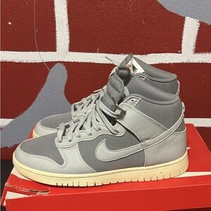 Nike Gray and Cream High-Top Sneakers